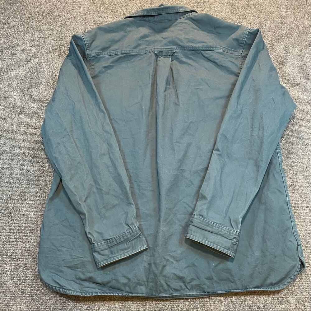 Nike SB Mens Large Green Long Sleeve Button Down Shirt Front Pockets - Picture 5 of 8
